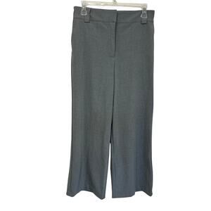 Rachel Zoe Cropped Wide Leg Trousers Size 6 Gray Stretch Work Pant